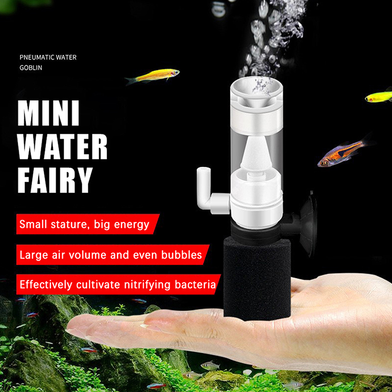 Betta Fish Tank - ♬ ฟิลเตอร์ฟองน้ำสำหรับตู้ปลาแบบใช้ลม พร้อมระบบทำงานเงียบพิเศษและประสิทธิภาพสูง เหมาะสำหรับตู้ปลาขนาดเล็ก เช่น ปลากัด