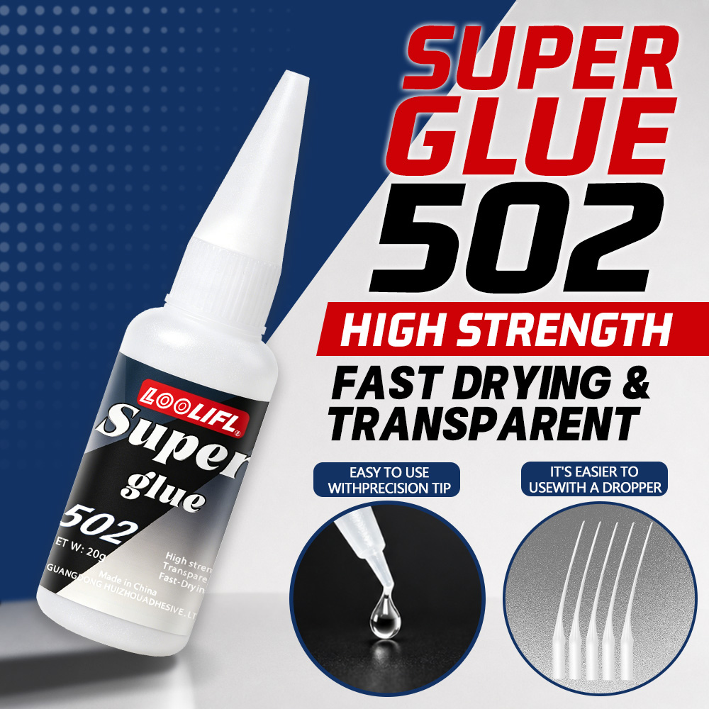 Fish Food - Loolifl-502-20Ml กาวไซยาโนอะคริเลตใสแบบทันที ความหนืดปานกลาง ปลอดภัยสำหรับอาหาร ใช้สำหรับซ่อมรองเท้า หนัง
