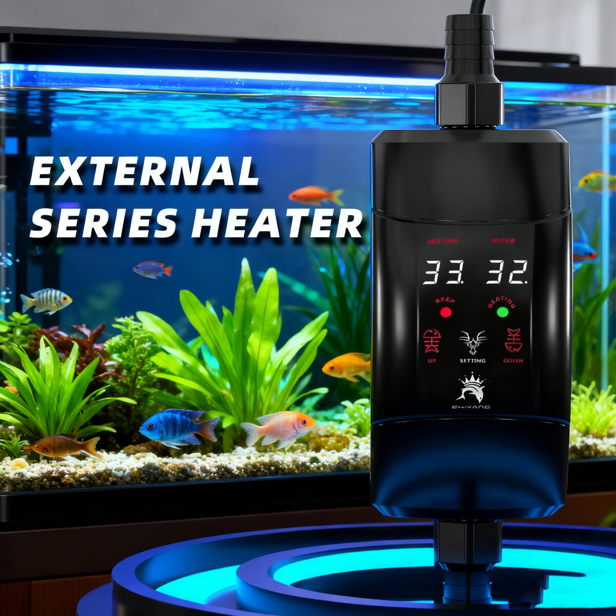 Fish Tank Heater - แท่งทําความร้อนภายนอก 300W -1200W Aquarium Fish TANK