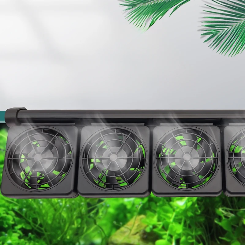 Fish Tank Heater - พัดลมระบายความร้อนปรับความเร็วลมได้ พัดลมระบายความร้อนตู้ปลา ตั้งเวลาได้ สำหรับตู้ปลา กระจกหนา ≤12