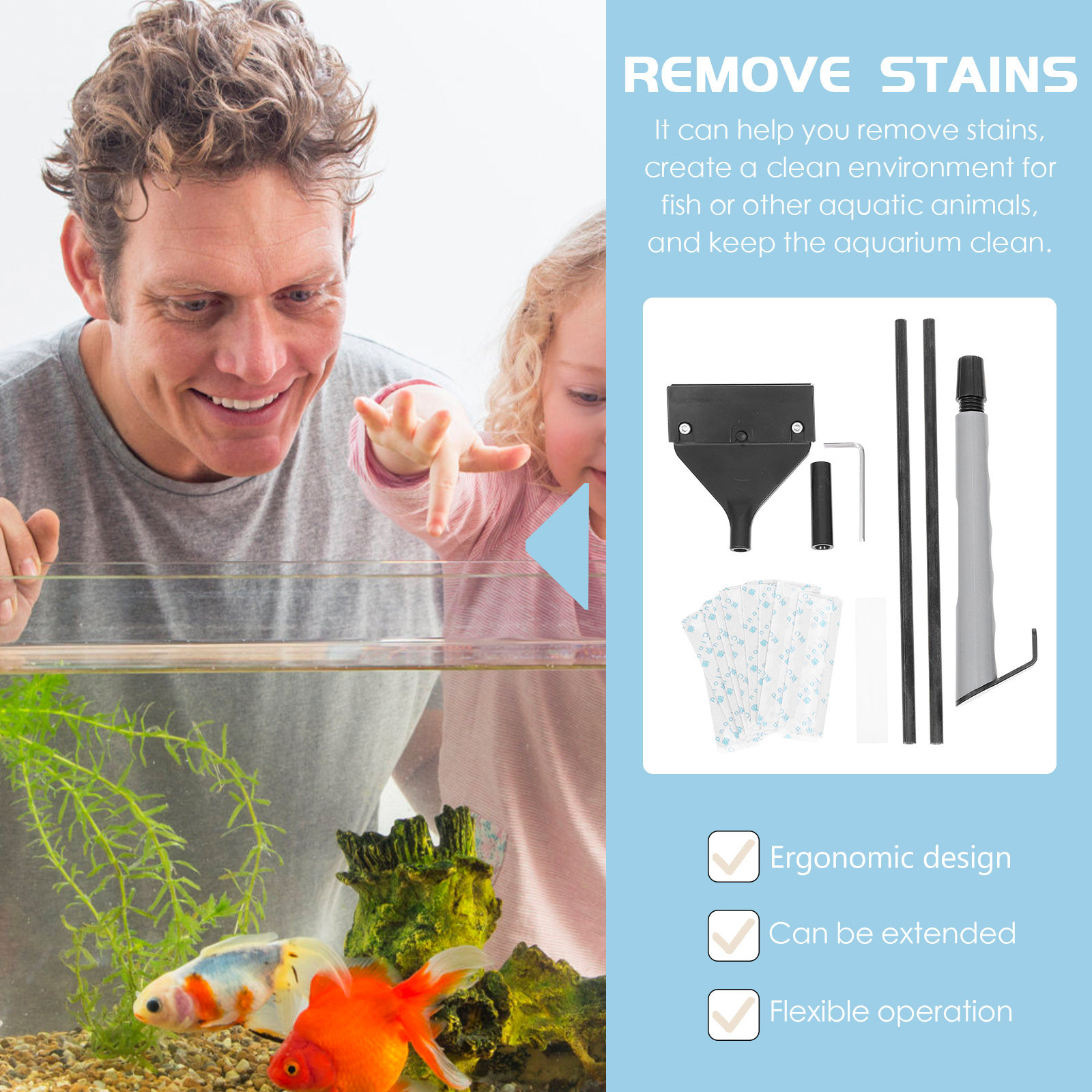 ที่ขูดตะไคร่น้ำสำหรับตู้ปลา อุ - Aquarium Fish Keeping บทวิจารณ์และราคา